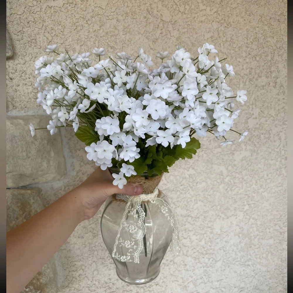 White flower stems